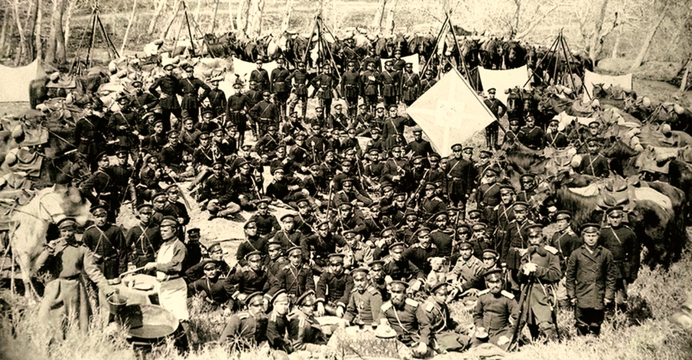 Бивуак 2-й сотни 1-го Сибирского казачьего полка близ Кульджи, 1880-е