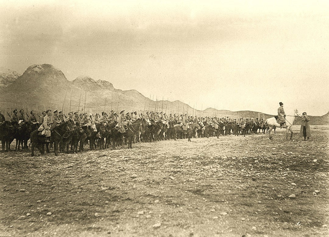 Строй сотни 1-го Семиреченского казачьего полка, 1910–1916